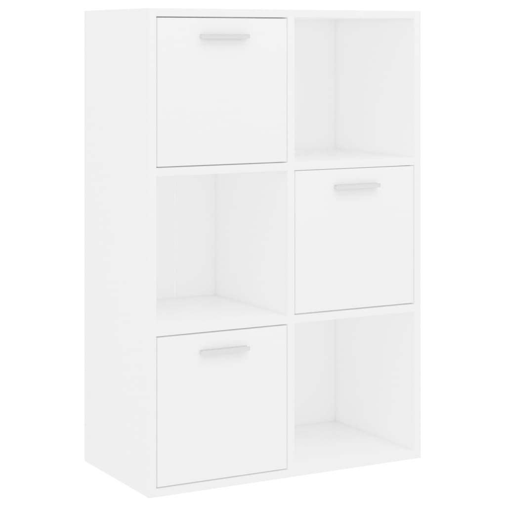 kontorreol 60x29,5x90 cm konstrueret træ hvid