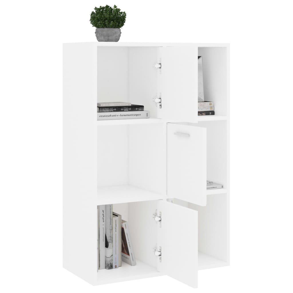 kontorreol 60x29,5x90 cm konstrueret træ hvid