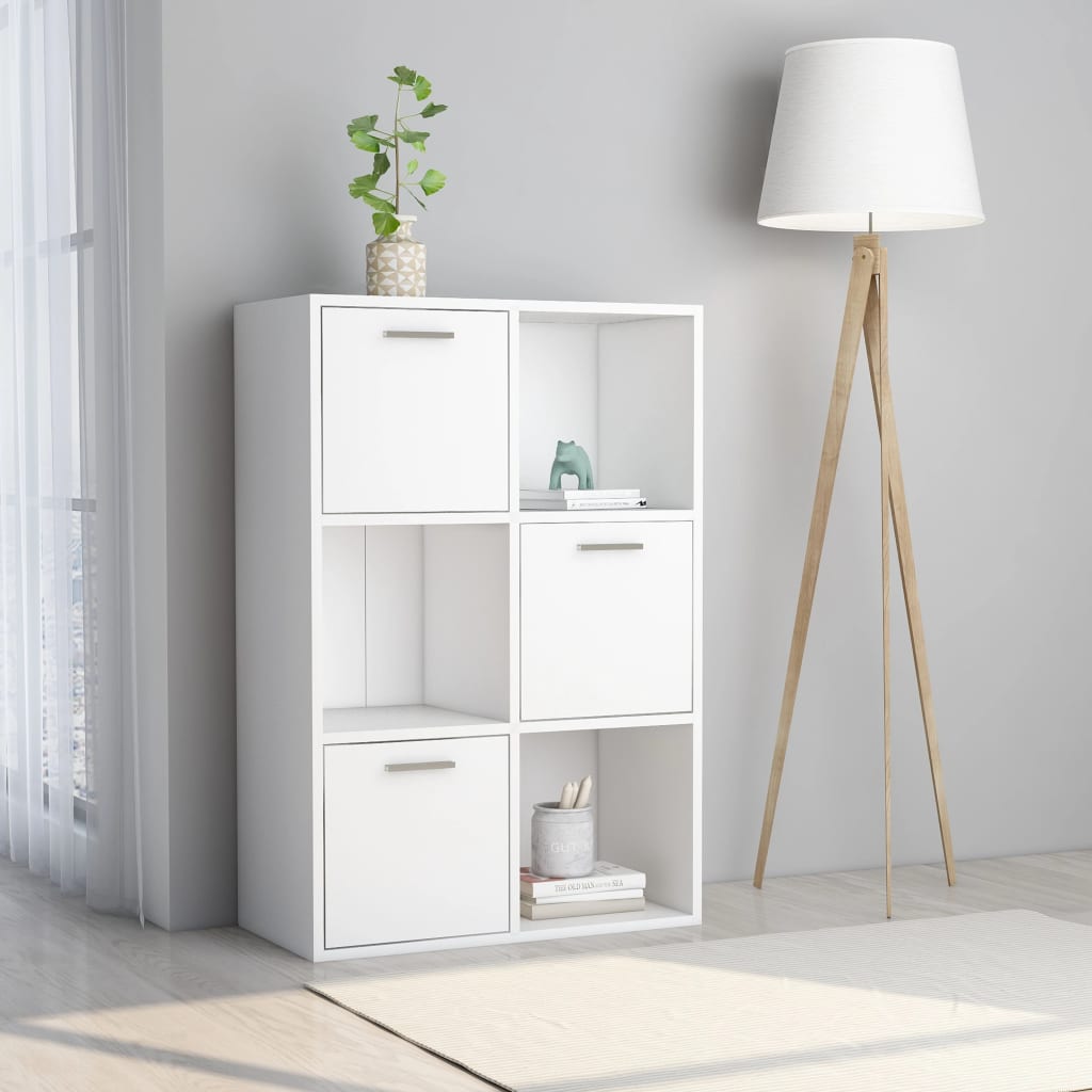 kontorreol 60x29,5x90 cm konstrueret træ hvid