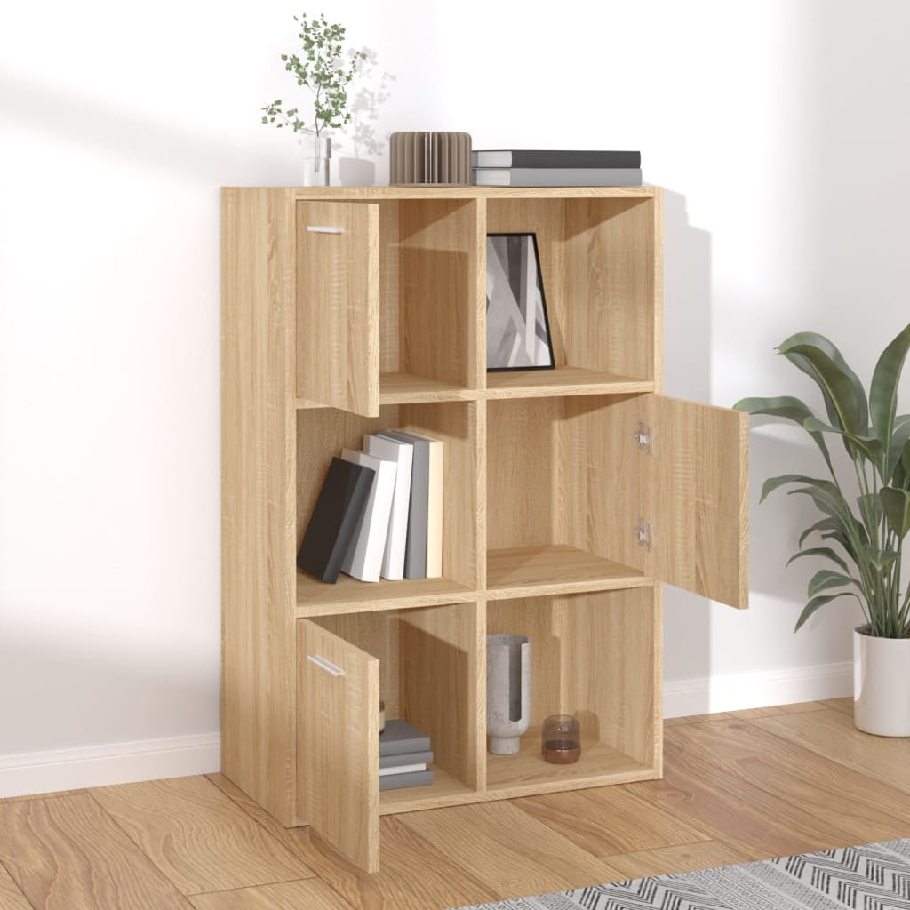 kontorreol 60x29,5x90 cm konstrueret træ sonoma-eg