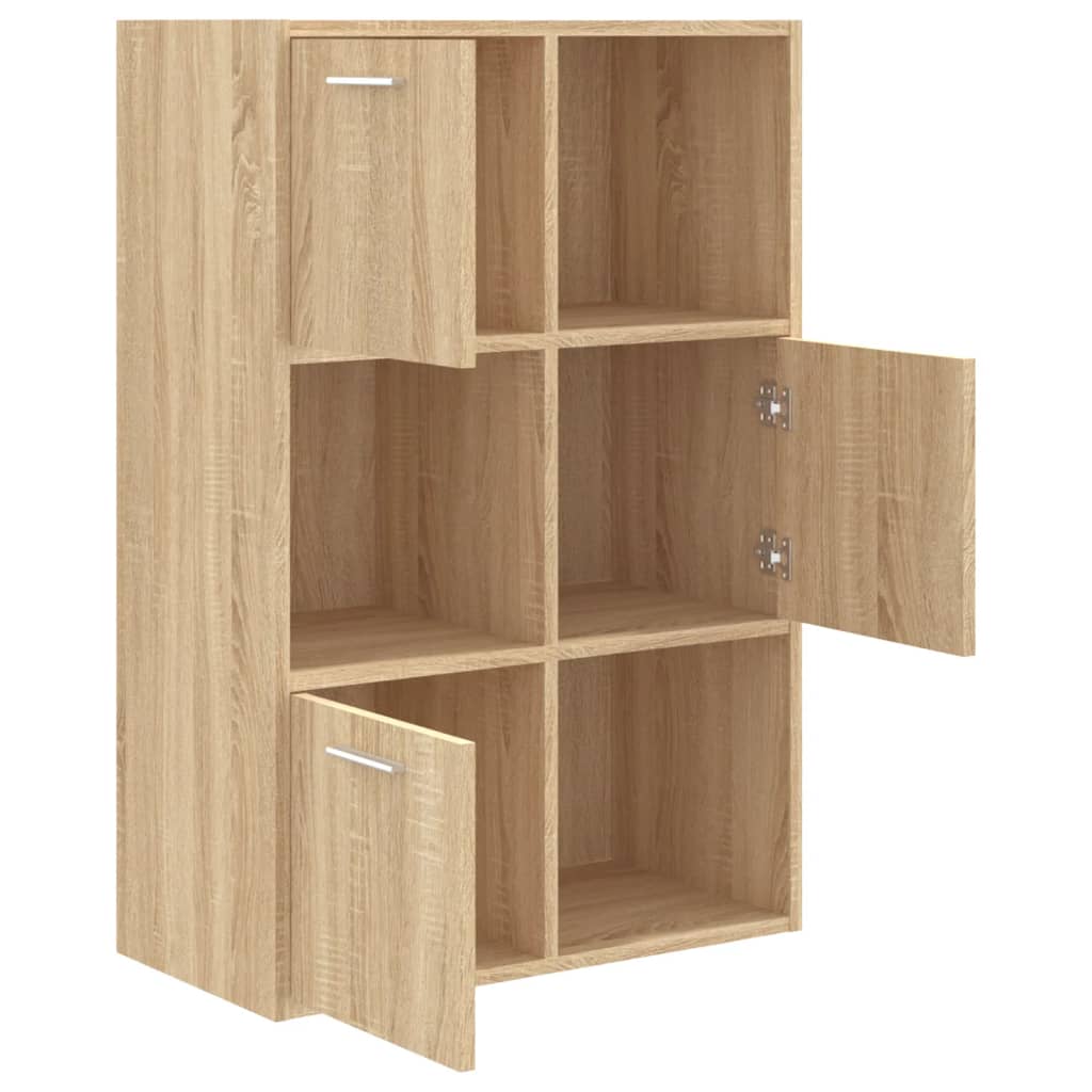 kontorreol 60x29,5x90 cm konstrueret træ sonoma-eg