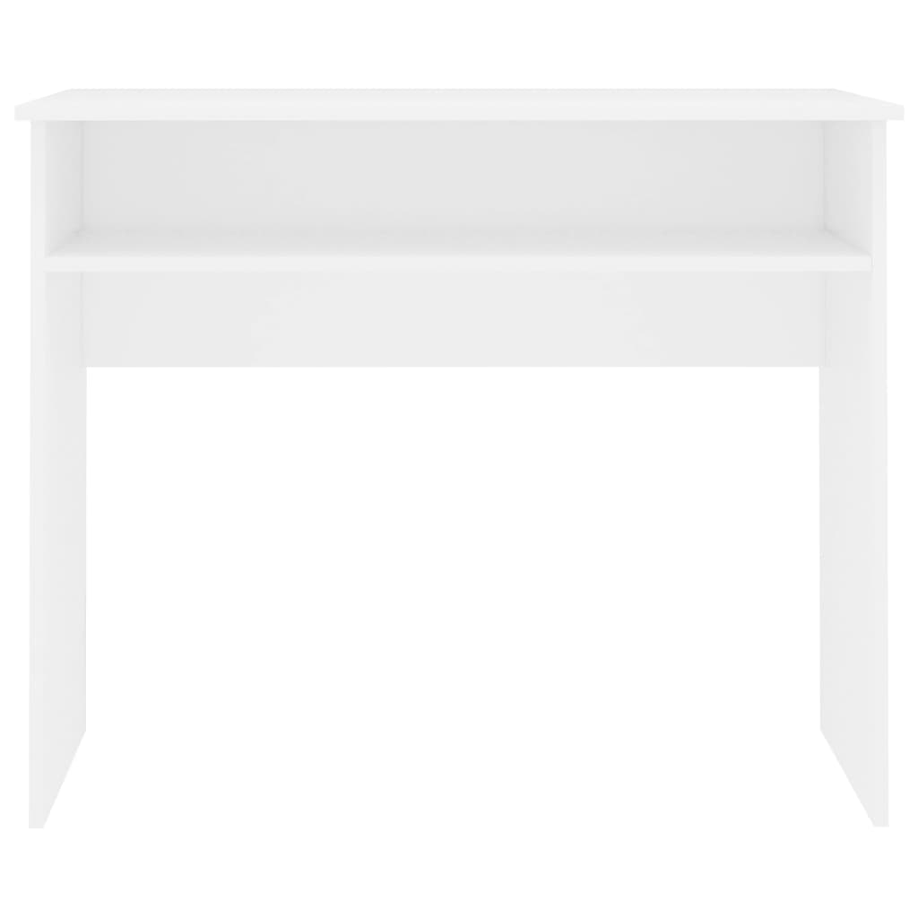 skrivebord 90x50x74 cm konstrueret træ hvid