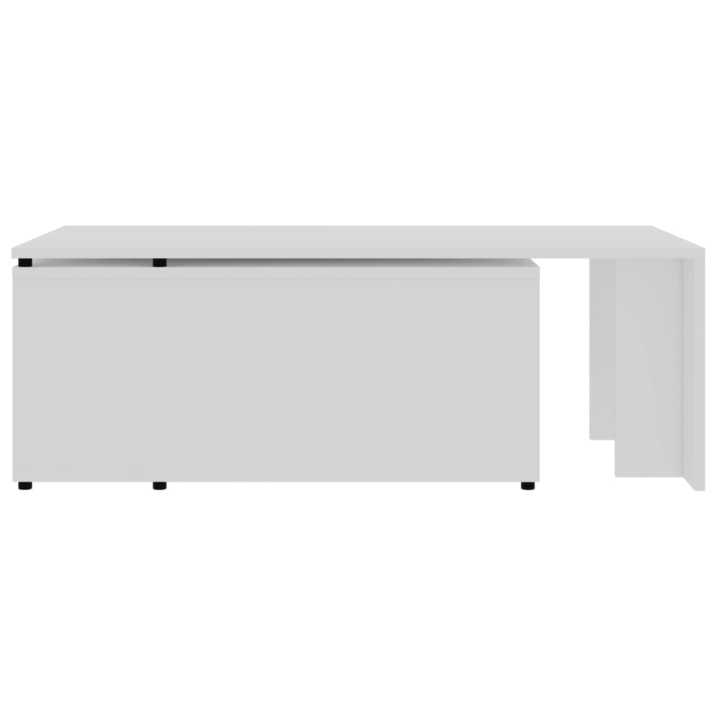 sofabord 150x50x35 cm konstrueret træ hvid