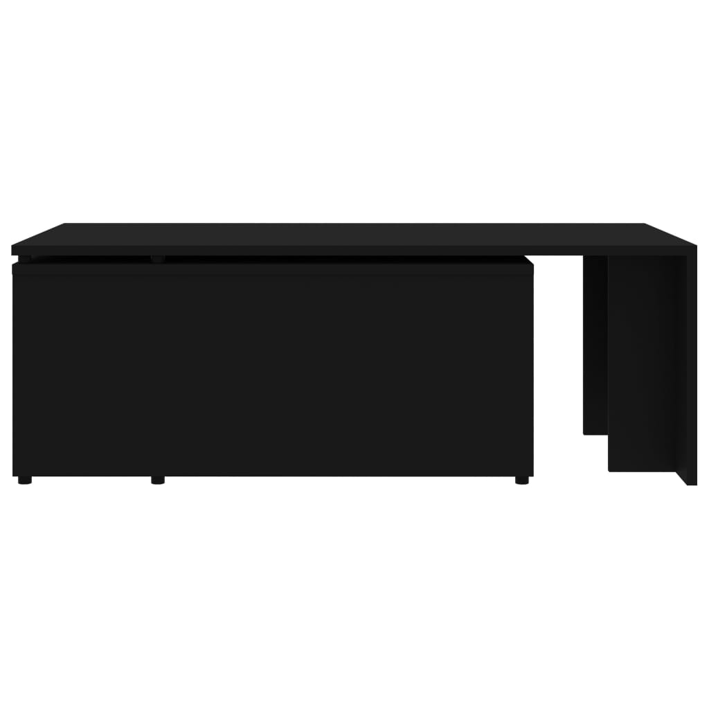 sofabord 150x50x35 cm konstrueret træ sort