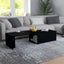 sofabord 150x50x35 cm konstrueret træ sort