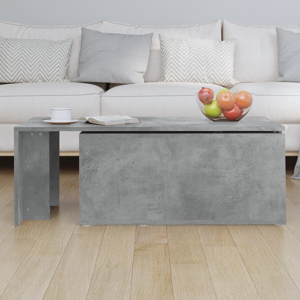 sofabord 150x50x35 cm konstrueret træ betongrå