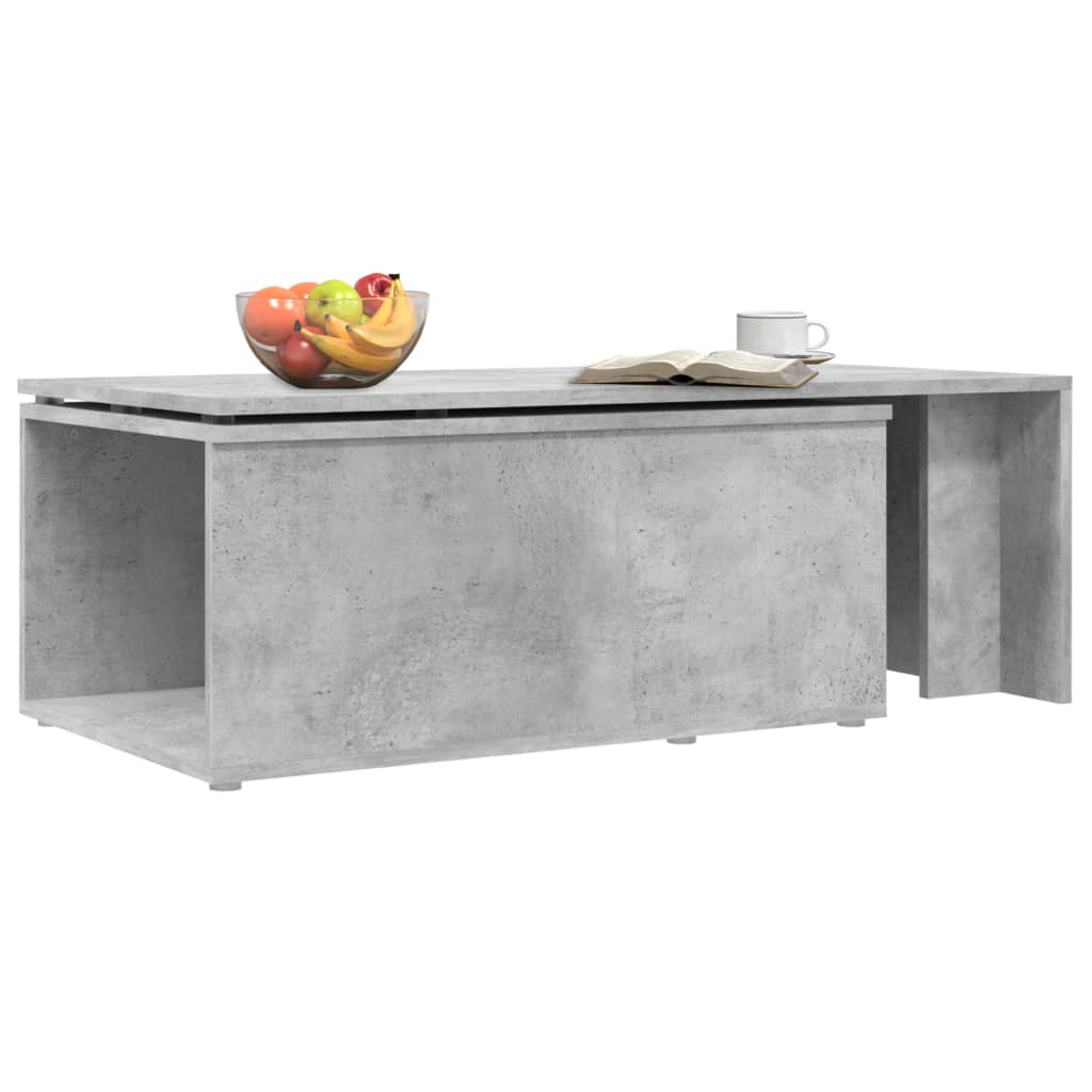 sofabord 150x50x35 cm konstrueret træ betongrå