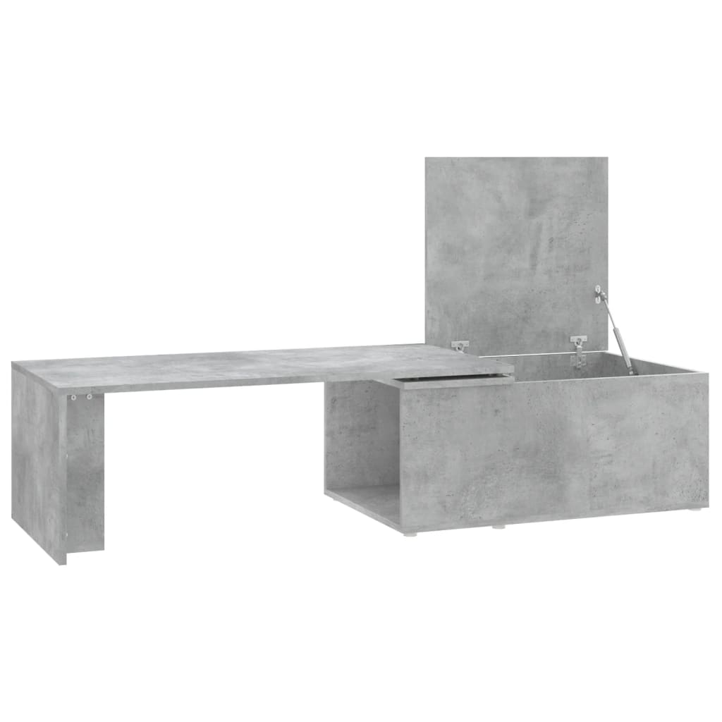sofabord 150x50x35 cm konstrueret træ betongrå