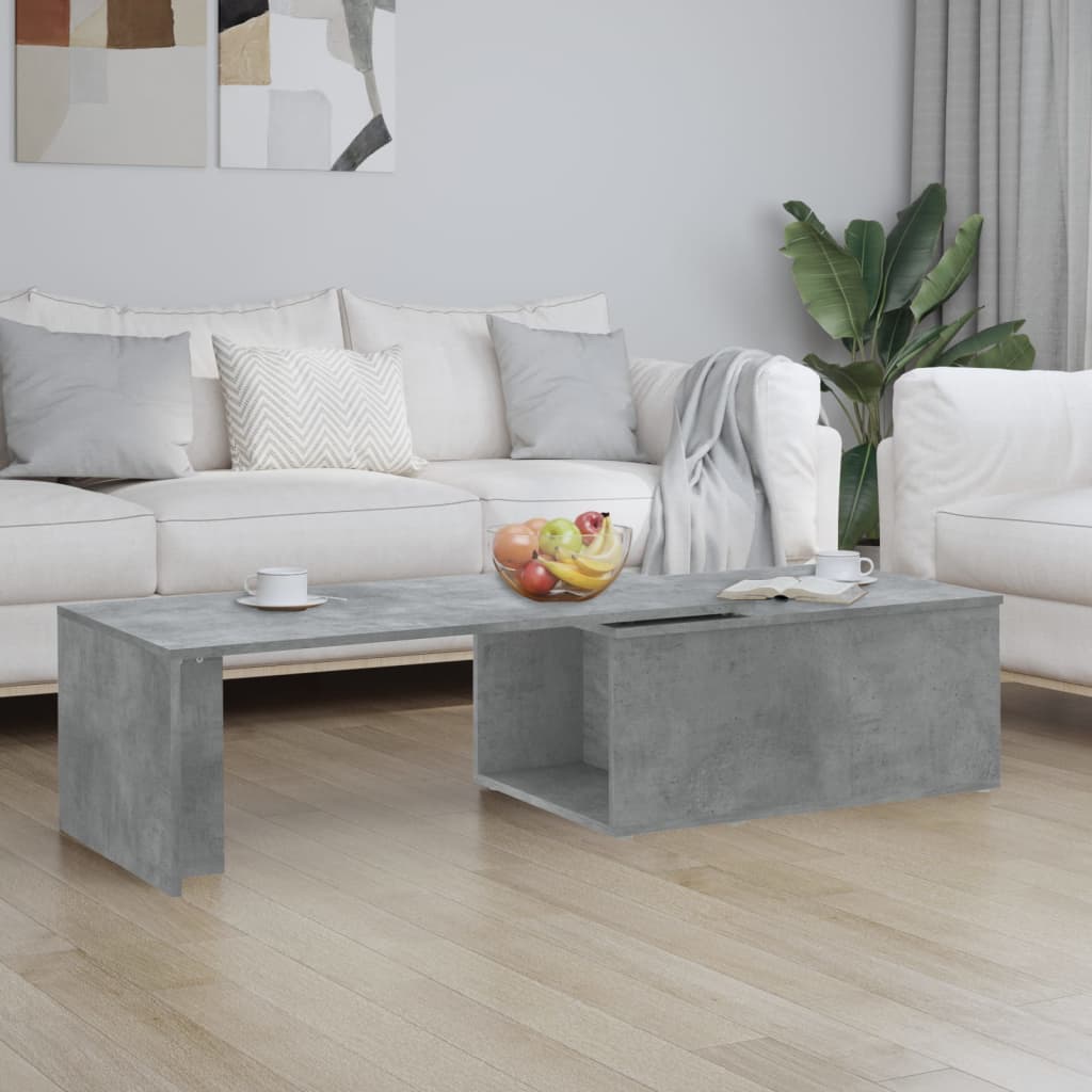 sofabord 150x50x35 cm konstrueret træ betongrå