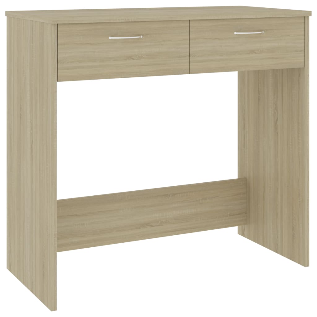 skrivebord 80x40x75 cm konstrueret træ sonoma-eg