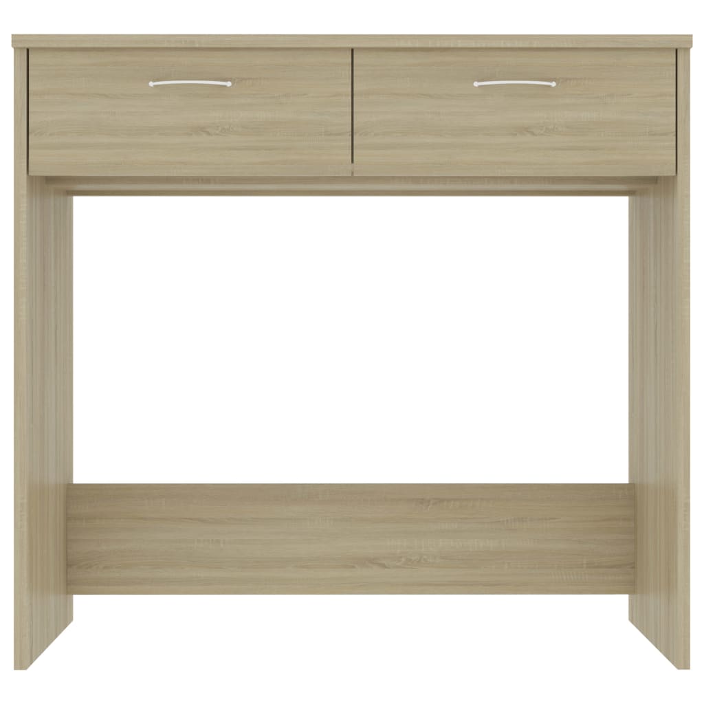 skrivebord 80x40x75 cm konstrueret træ sonoma-eg