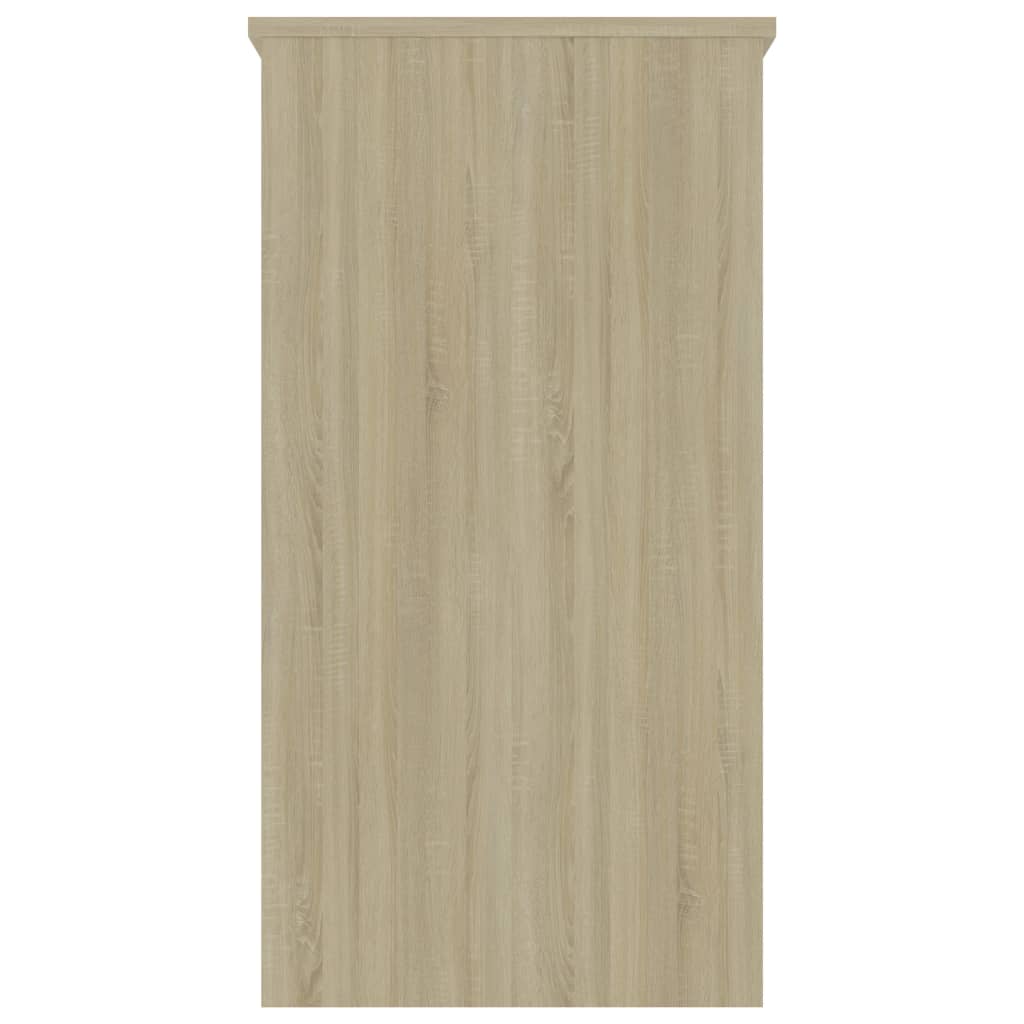 skrivebord 80x40x75 cm konstrueret træ sonoma-eg
