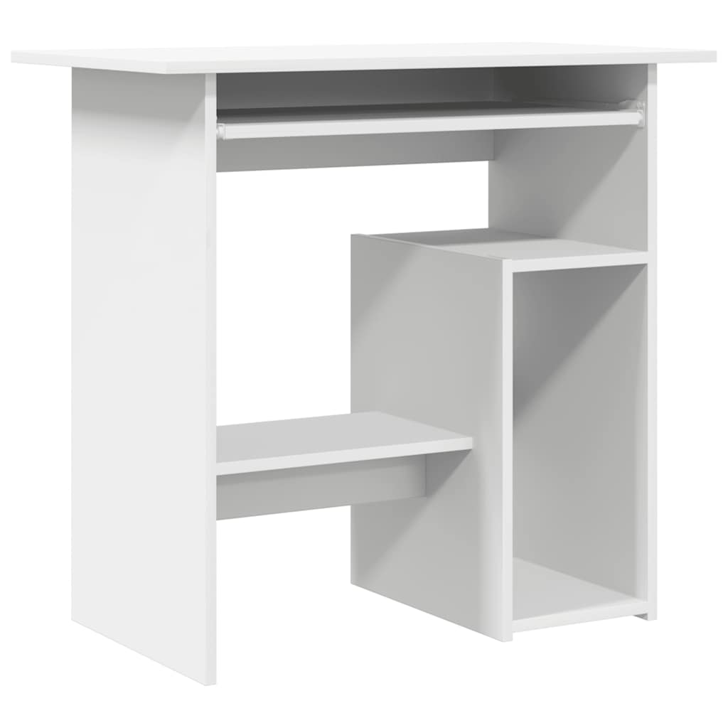 skrivebord 80x45x74 cm konstrueret træ hvid