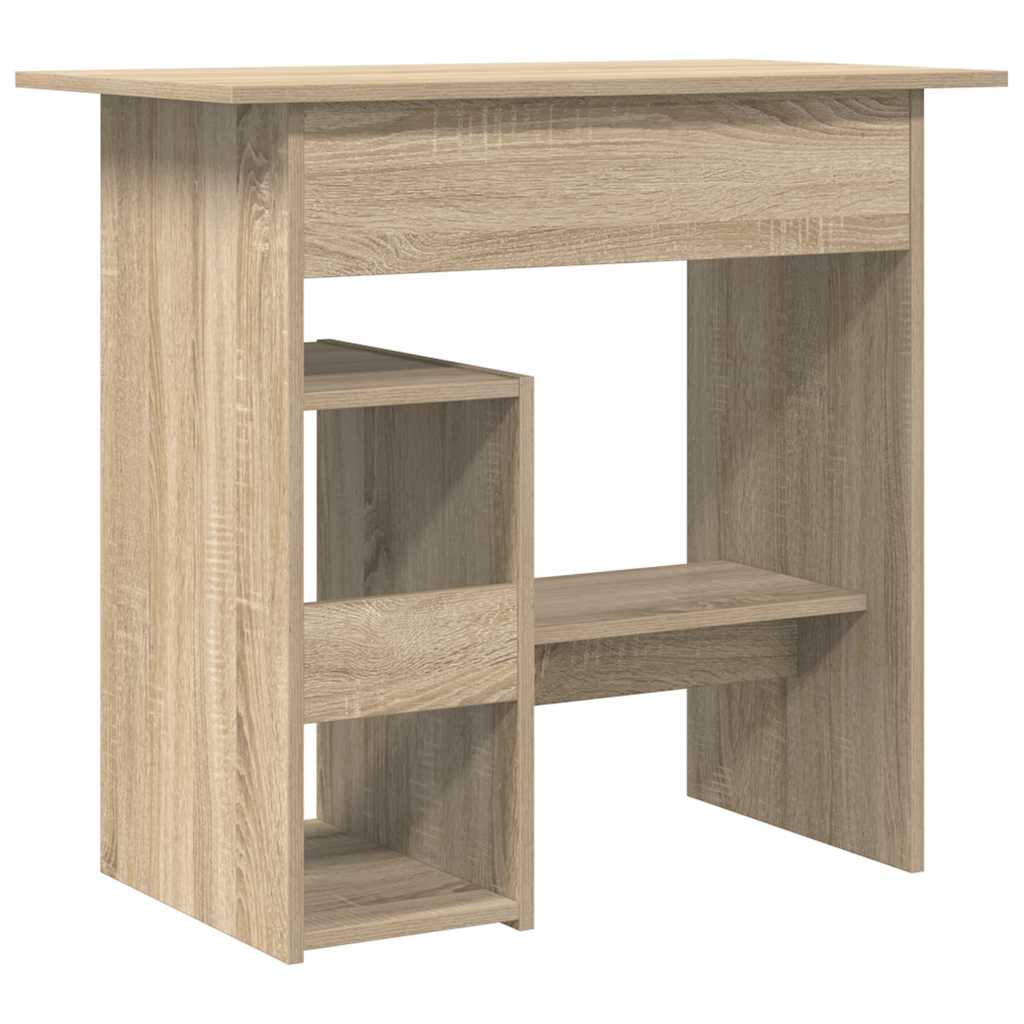 skrivebord 80x45x74 cm konstrueret træ sonoma-eg