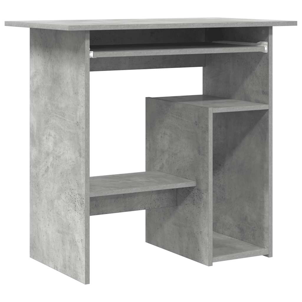 skrivebord 80x45x74 cm konstrueret træ betongrå
