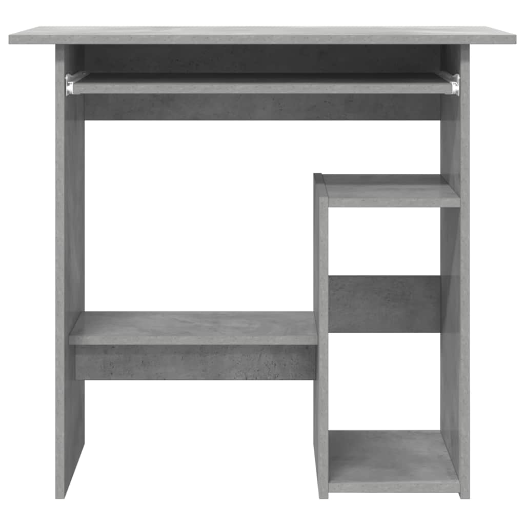 skrivebord 80x45x74 cm konstrueret træ betongrå