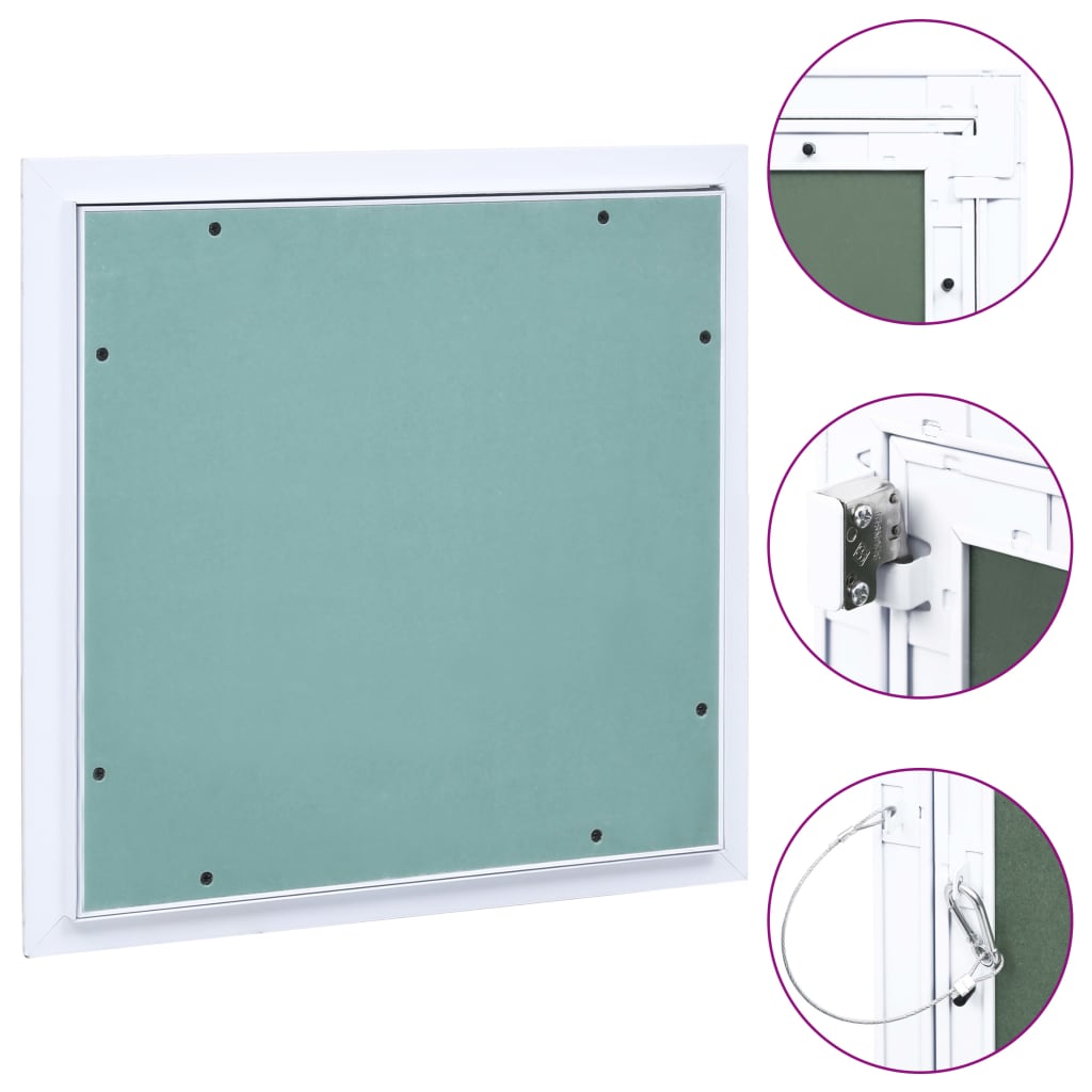 adgangspanel med aluminiumsramme og gipsplade 200x200 mm