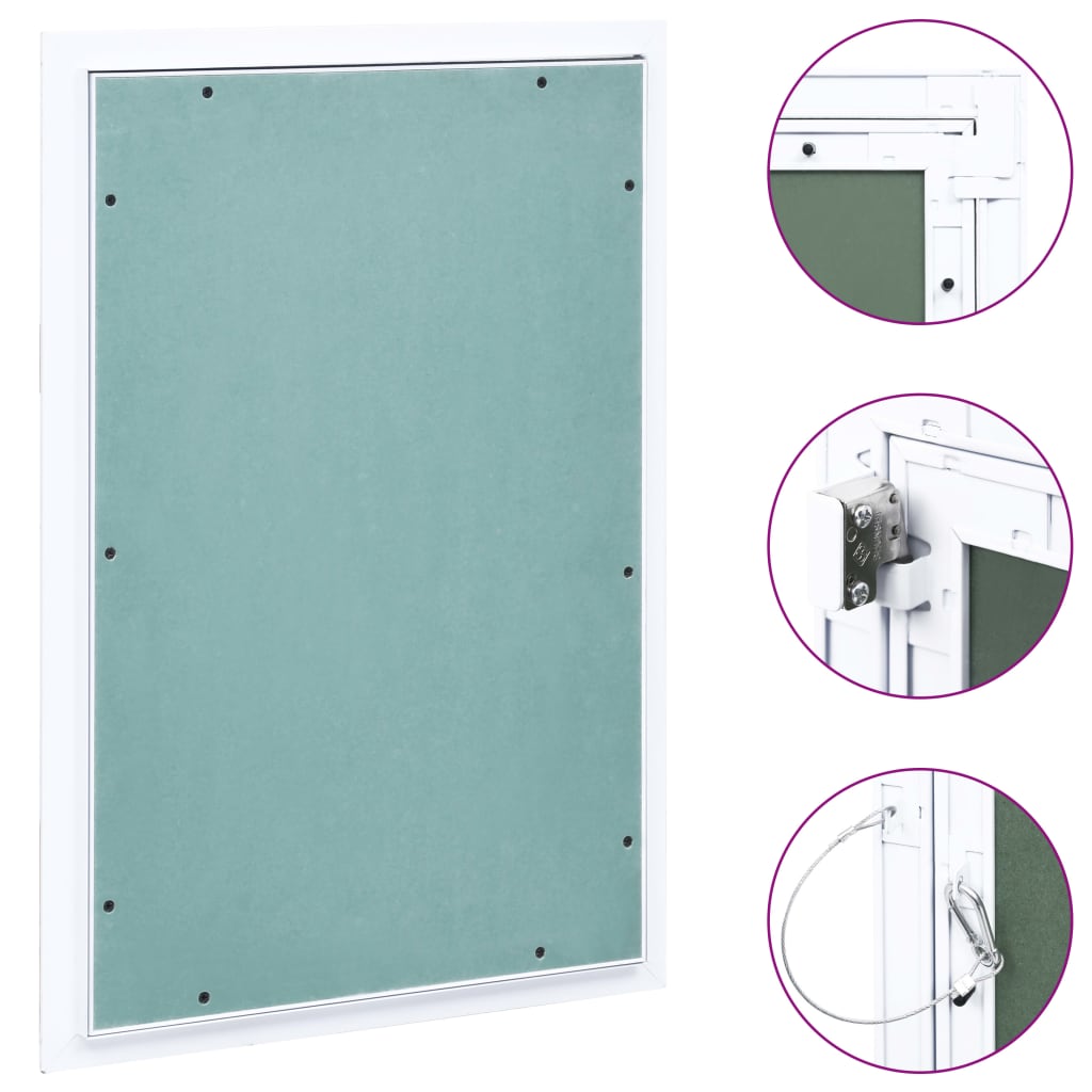 adgangspanel med aluminiumsramme og gipsplade 400x600 mm