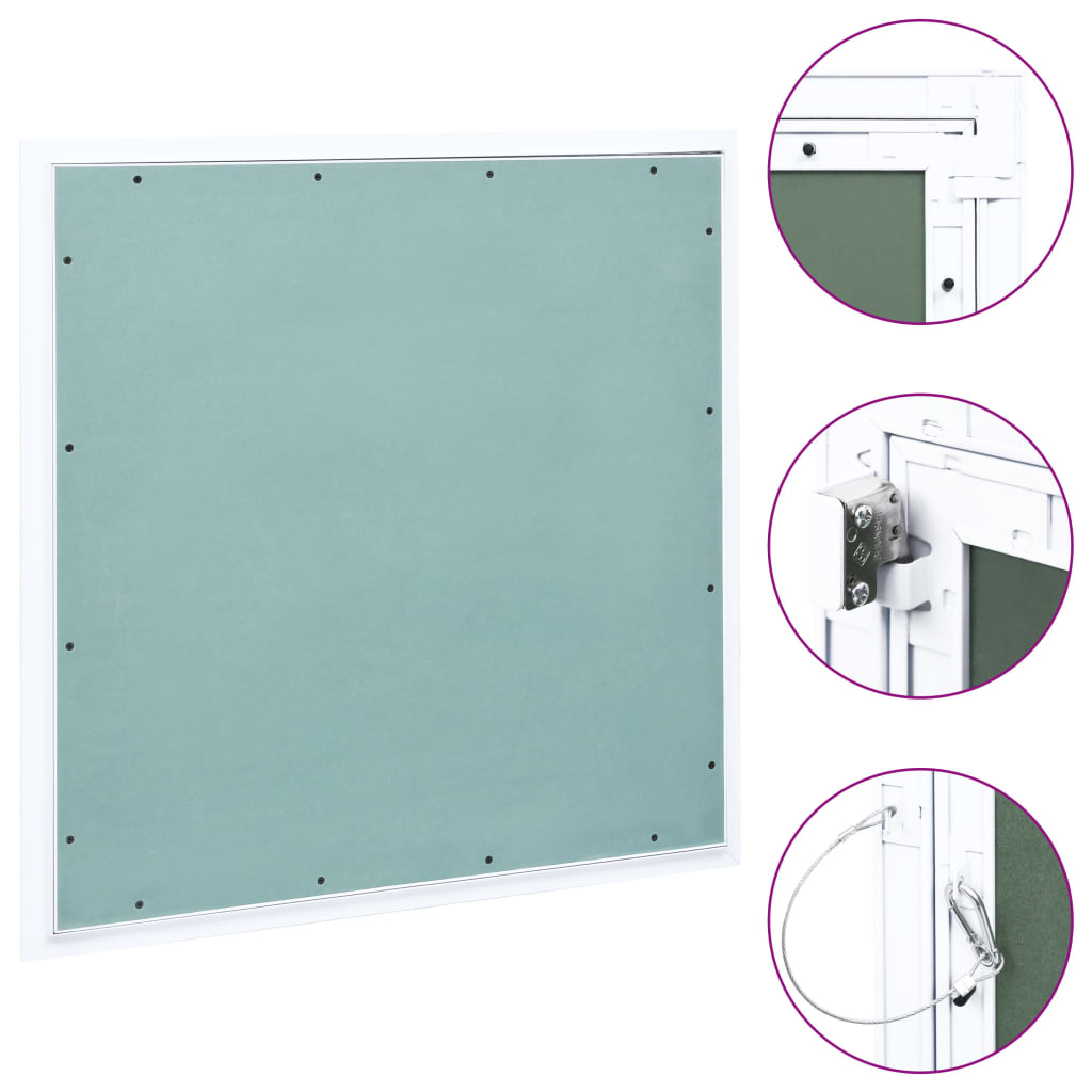 adgangspanel med aluminiumsramme og gipsplade 600x600 mm