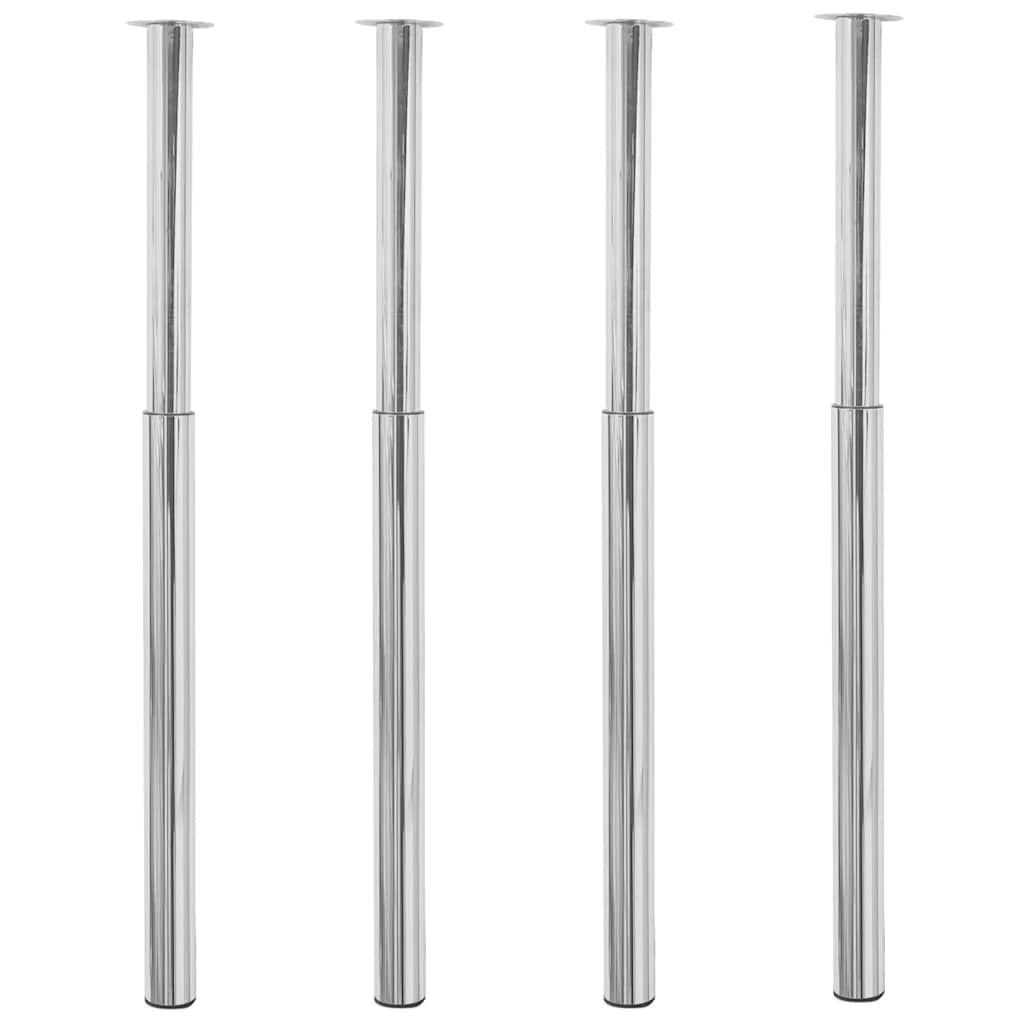 teleskopiske bordben 4 stk. 710 mm-1100 mm krom