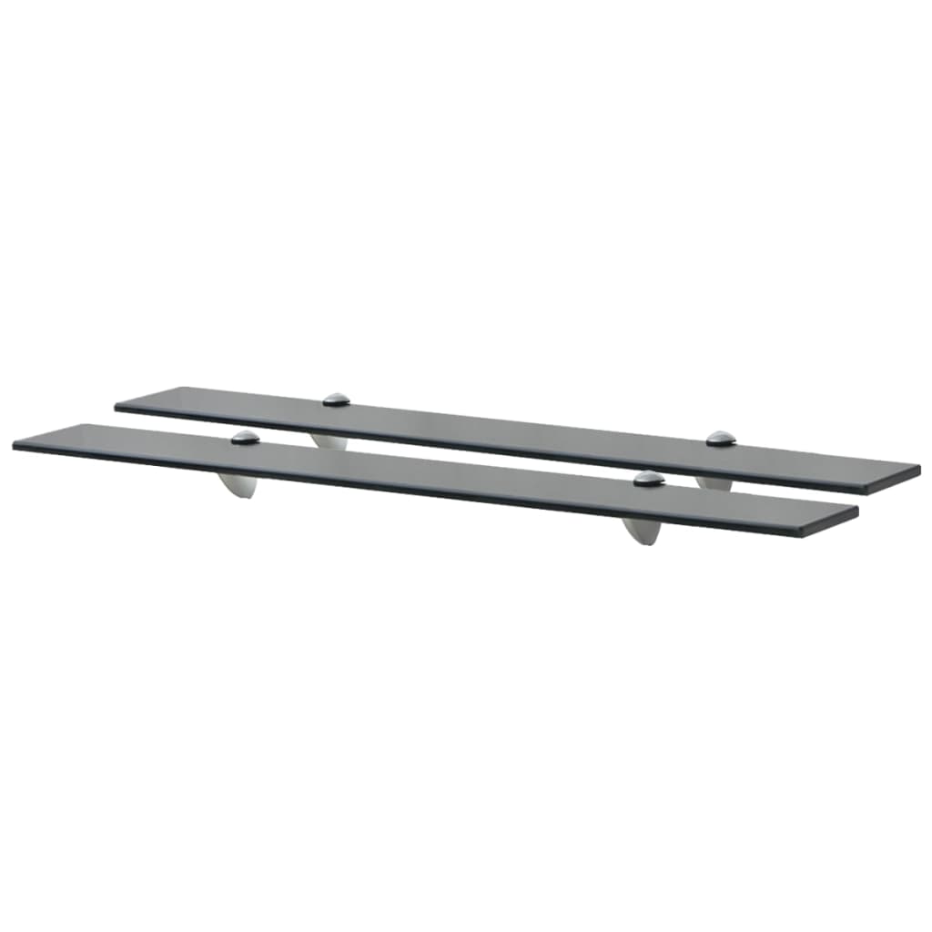 svævehylde 2 stk. 80 x 10 cm 8 mm glas