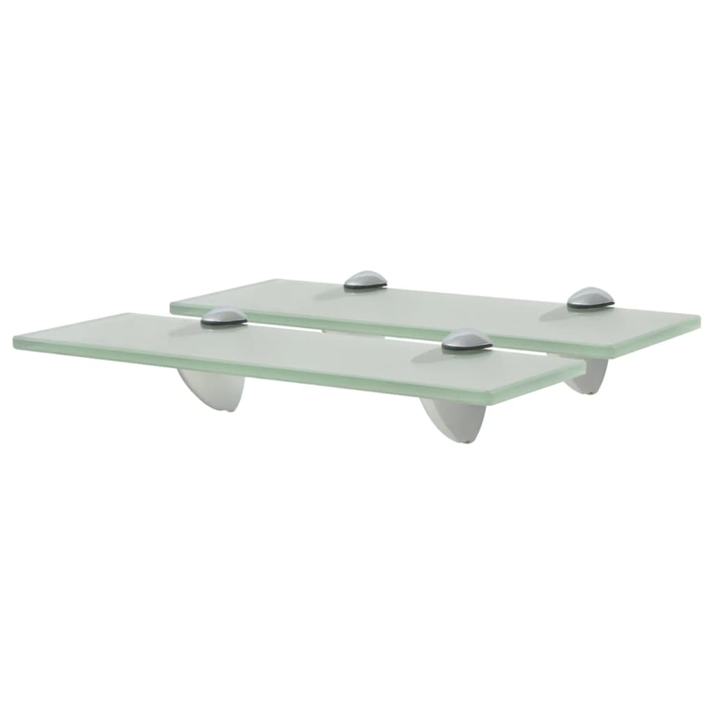 svævehylder 2 stk. 30 x 20 cm 8 mm glas