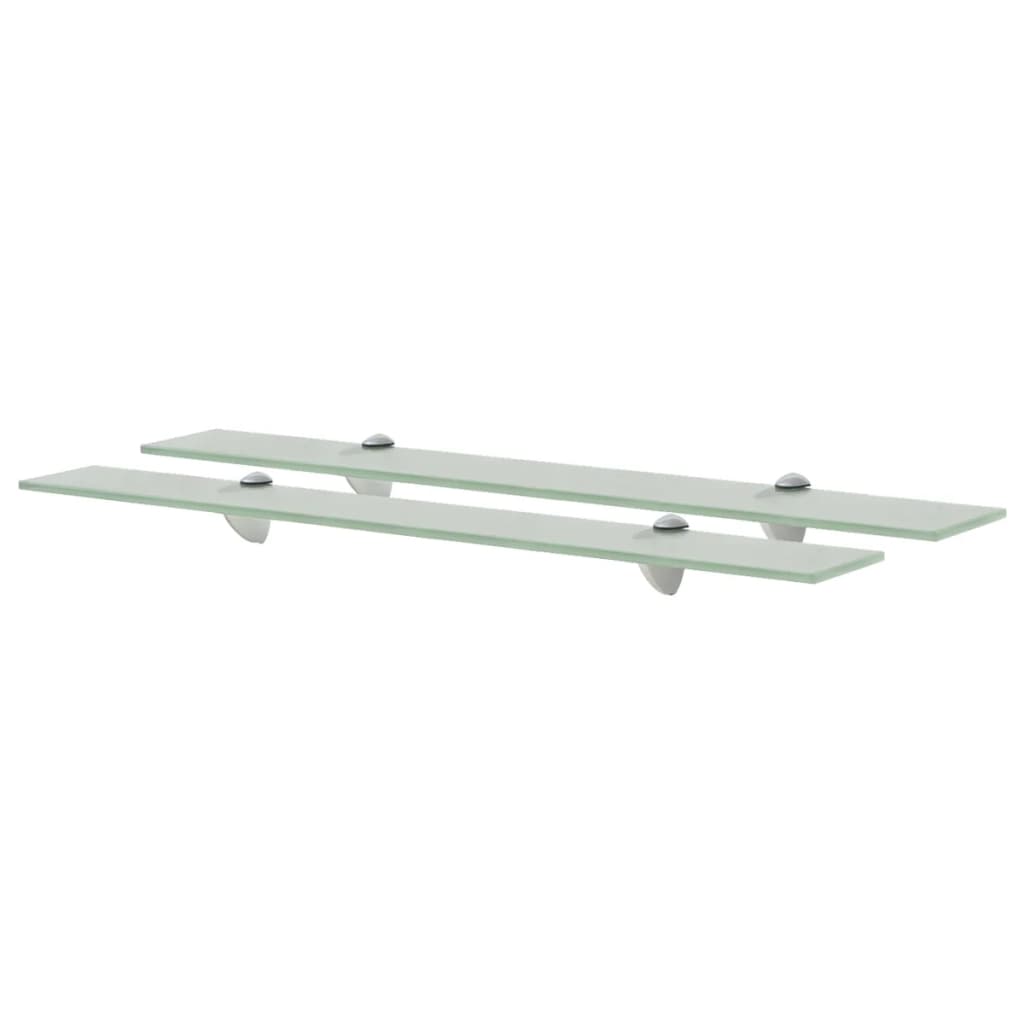 svævehylder 2 stk. 70 x 20 cm 8 mm glas