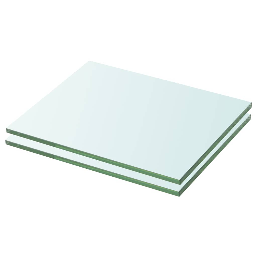 hylder 2 stk. glaspanel 20 x 20 cm klar