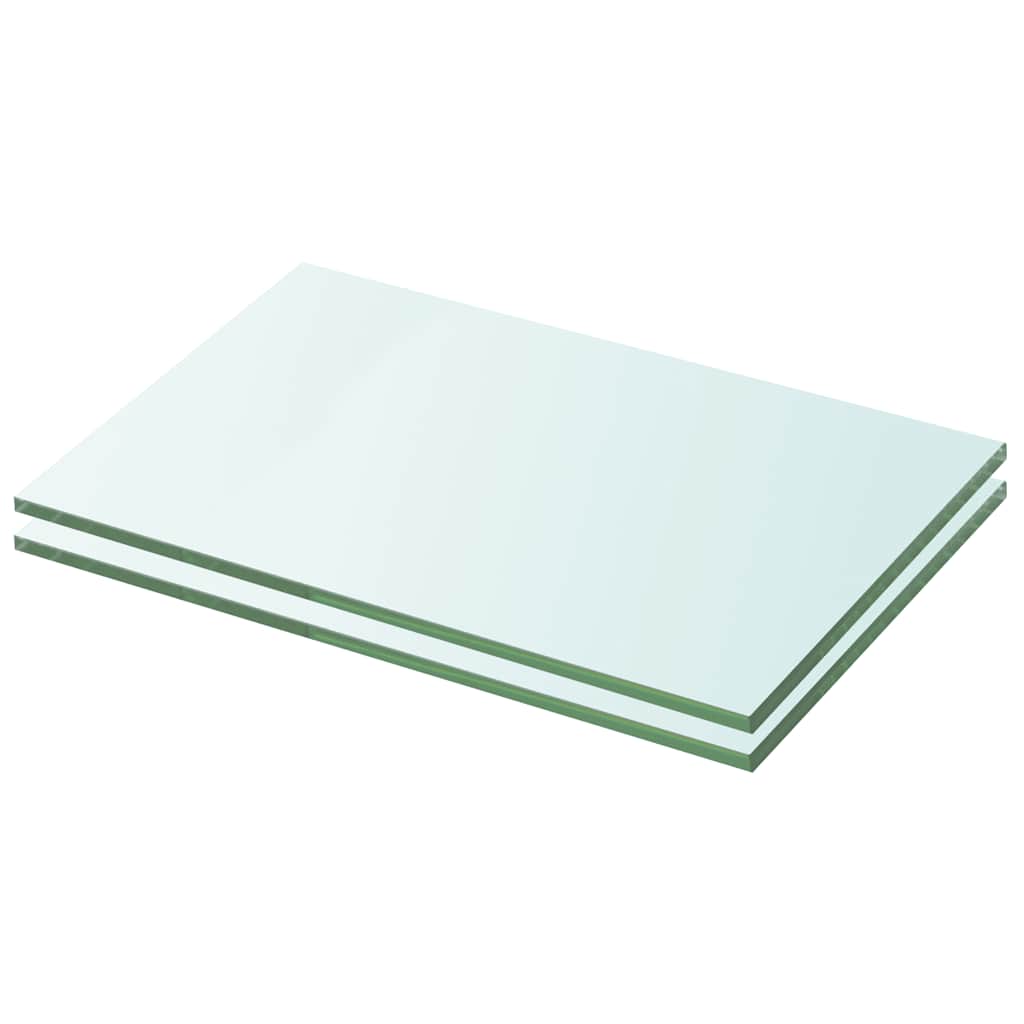 hylder 2 stk. glaspanel 20 x 25 cm klar