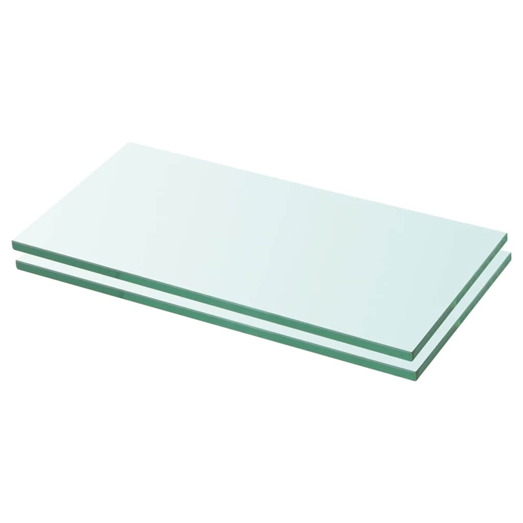 hylder 2 stk. glaspanel 20 x 30 cm klar
