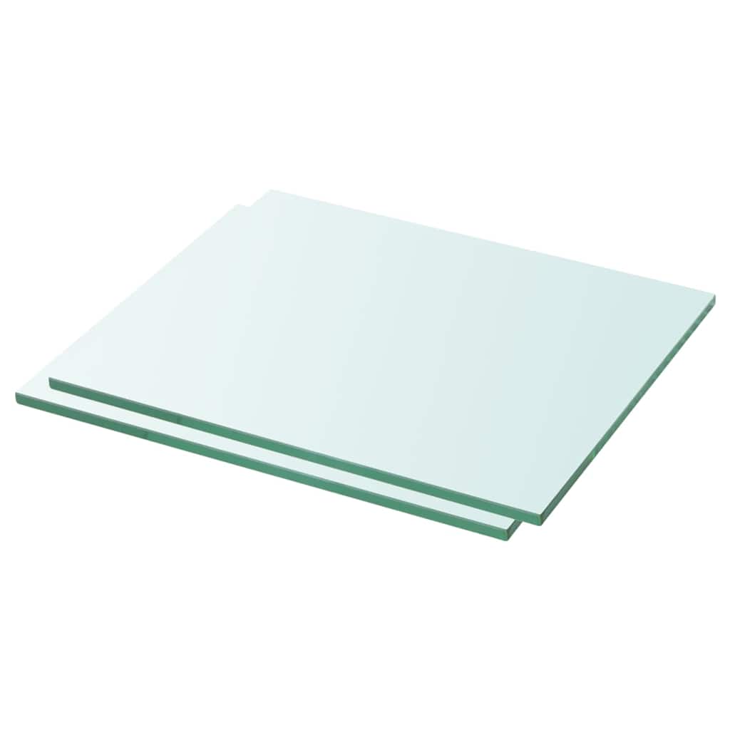 hylder 2 stk. glaspanel 30 x 20 cm klar
