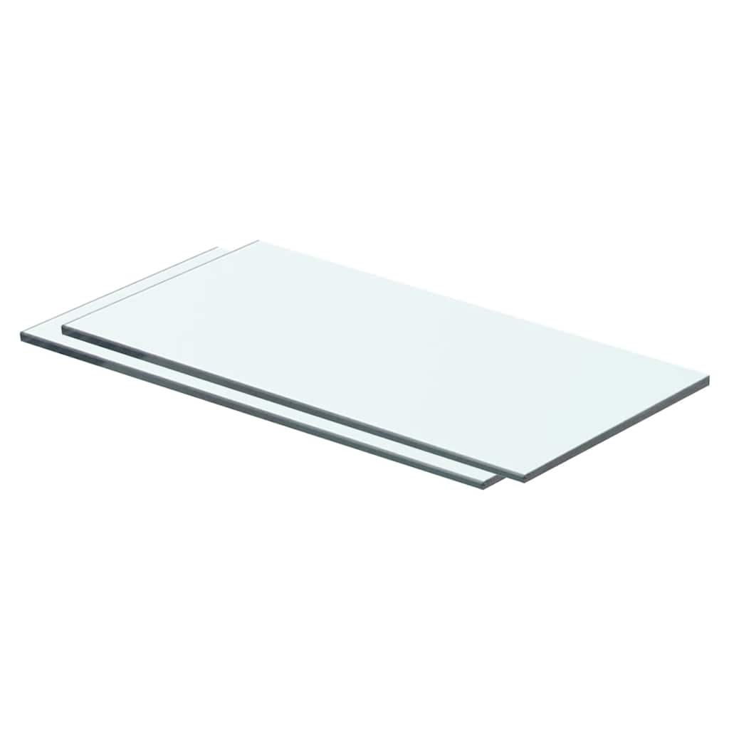 hylder 2 stk. glaspanel 40 x 15 cm klar
