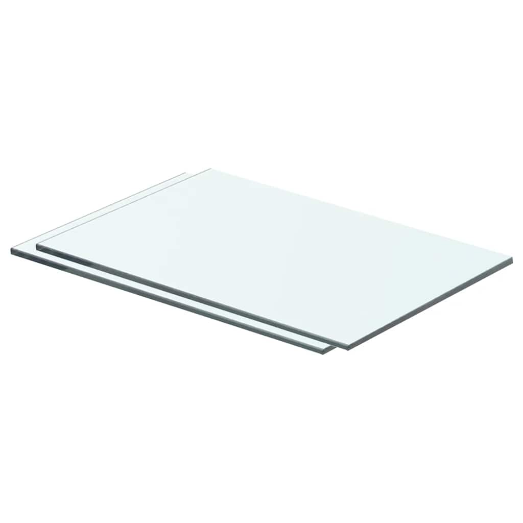 hylder 2 stk. glaspanel 40 x 20 cm klar