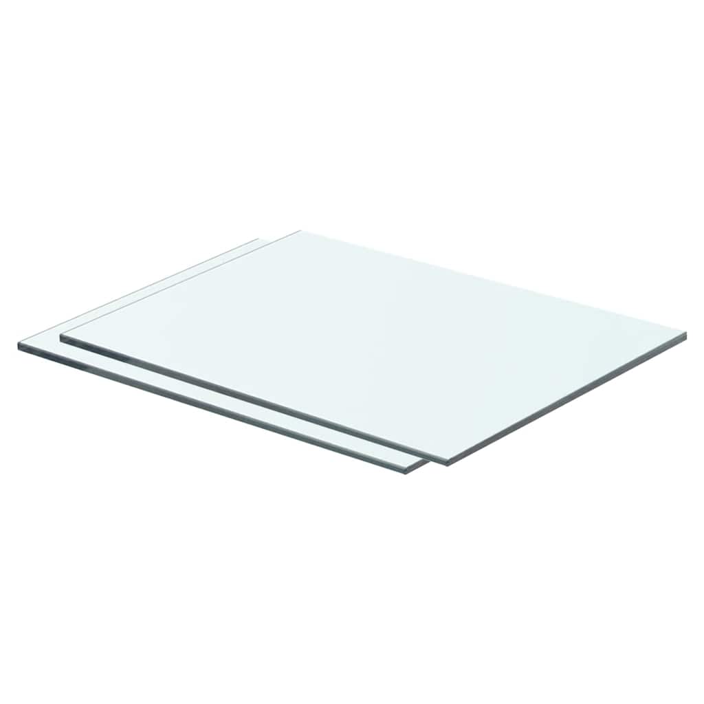 hylder 2 stk. glaspanel 40 x 25 cm klar
