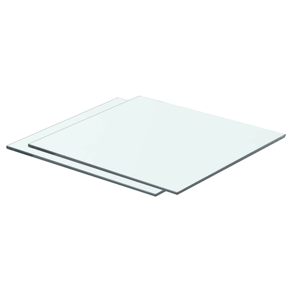 hylder 2 stk. glaspanel 40 x 30 cm klar