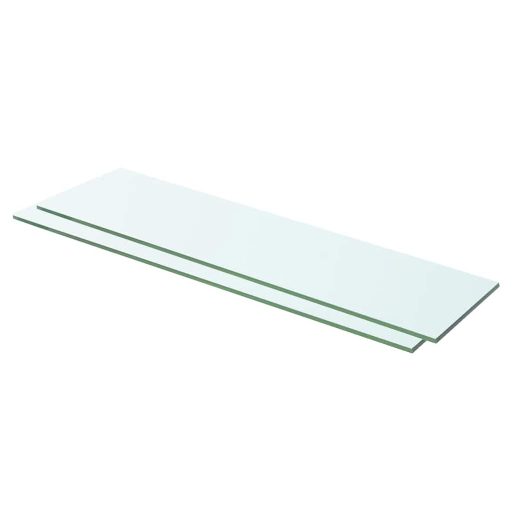 hylder 2 stk. glaspanel 60 x 12 cm klar