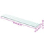 hylder 2 stk. glaspanel 70 x 12 cm klar