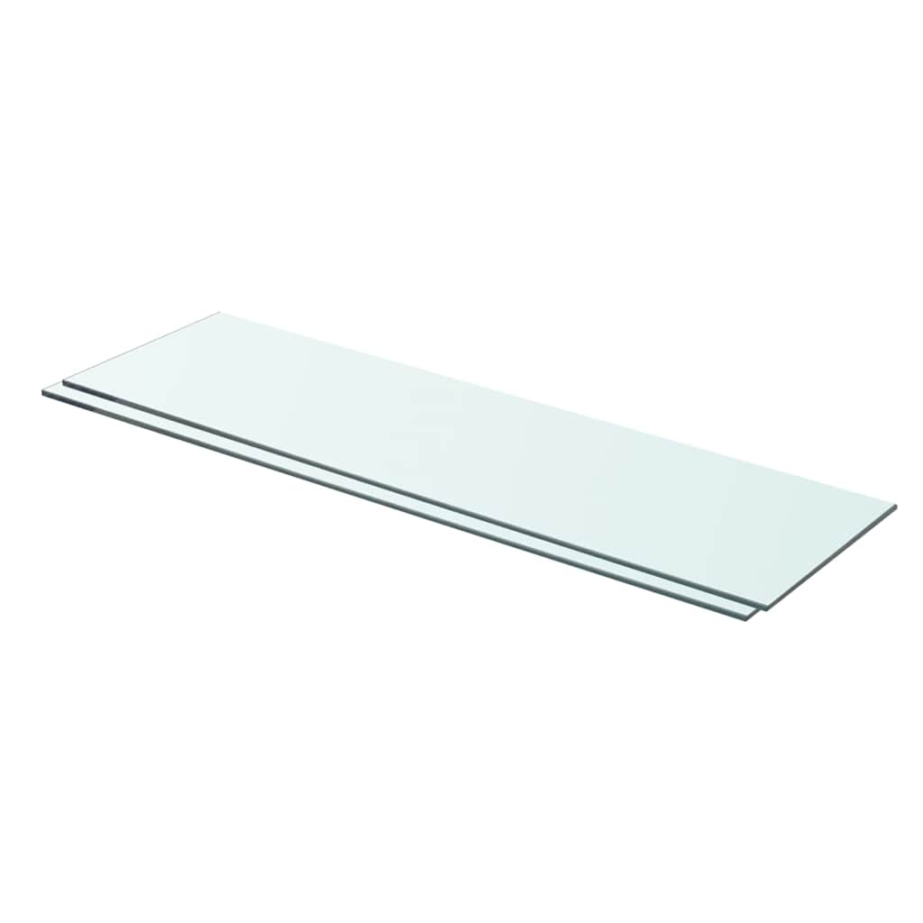 hylder 2 stk. glaspanel 70 x 20 cm klar