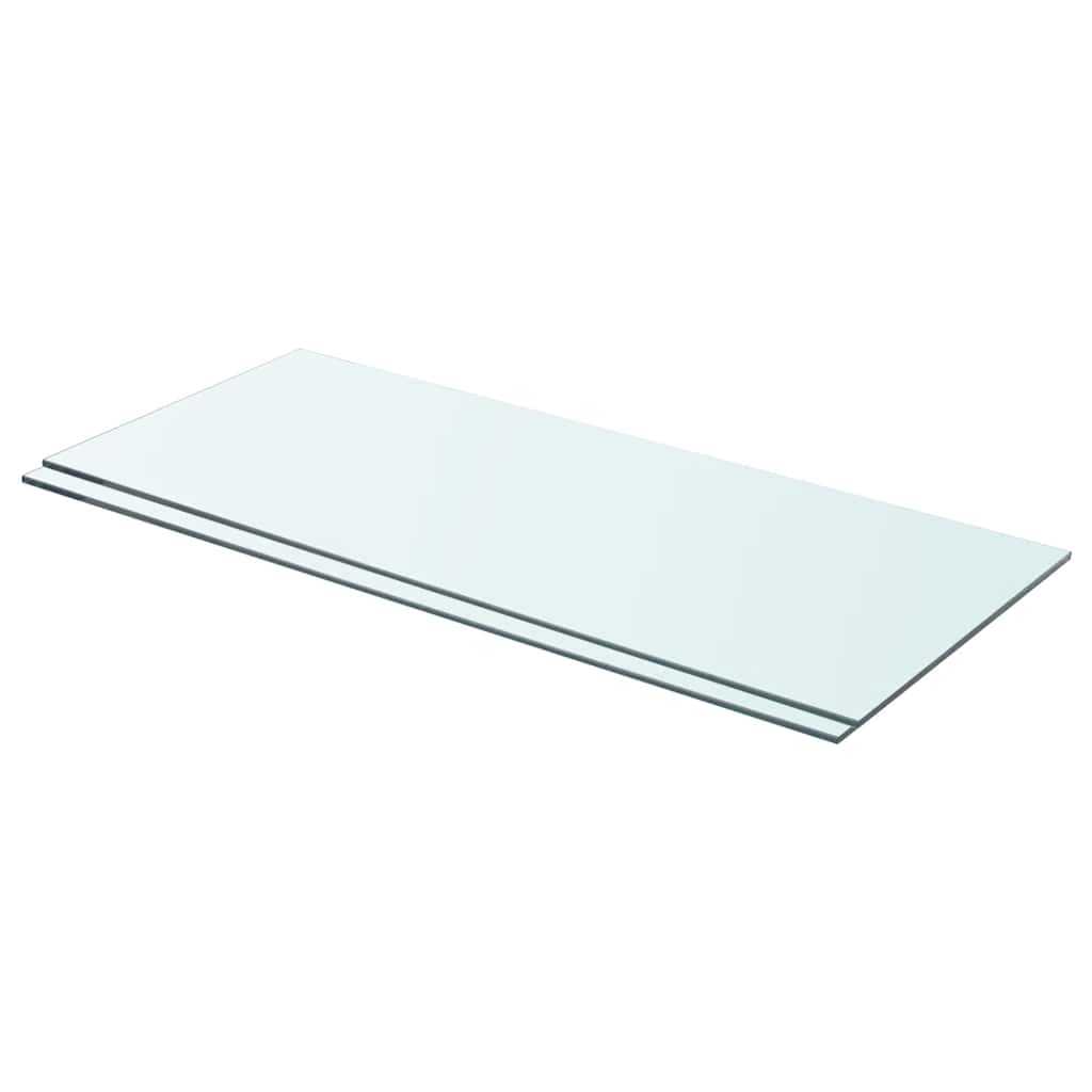hylder 2 stk. glaspanel 70 x 30 cm klar