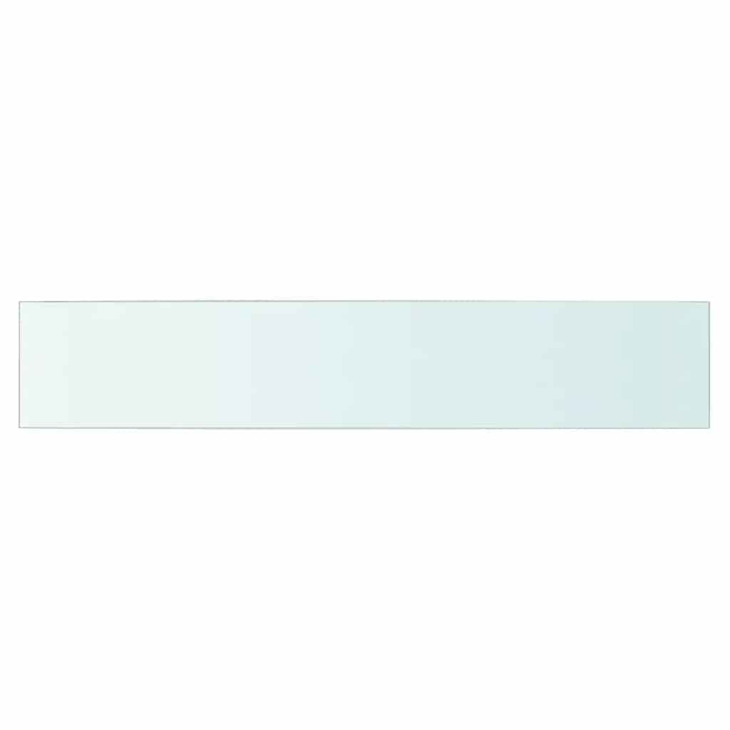 hylder 2 stk. glaspanel 80 x 15 cm klar