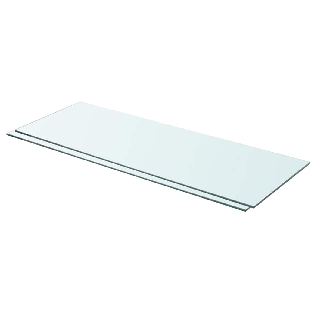 hylder 2 stk. glaspanel 80 x 30 cm klar