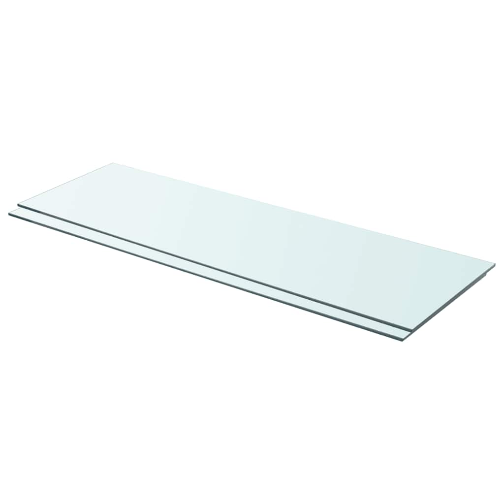 hylder 2 stk. glaspanel 90 x 30 cm klar