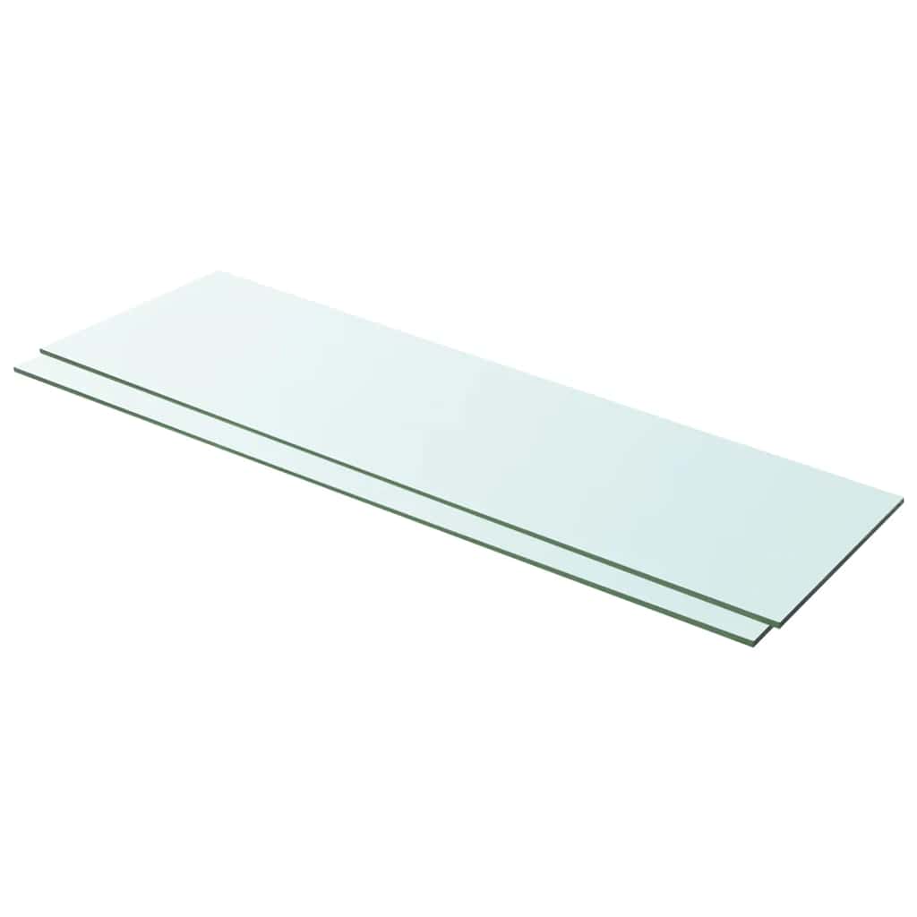 hylder 2 stk. glaspanel 100 x 30 cm klar