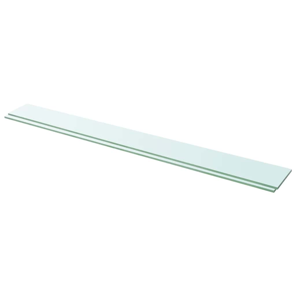 hylder 2 stk. glaspanel 110 x 12 cm klar