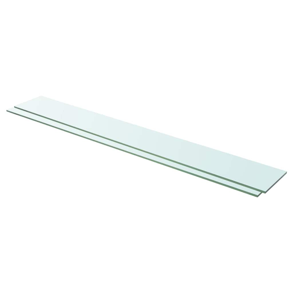 hylder 2 stk. glaspanel 110 x 15 cm klar