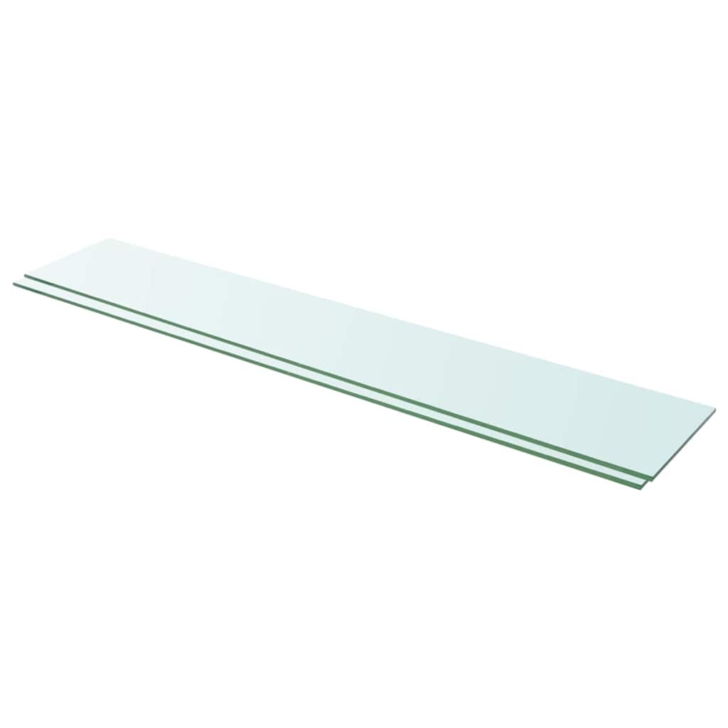 hylder 2 stk. glaspanel 110 x 20 cm klar