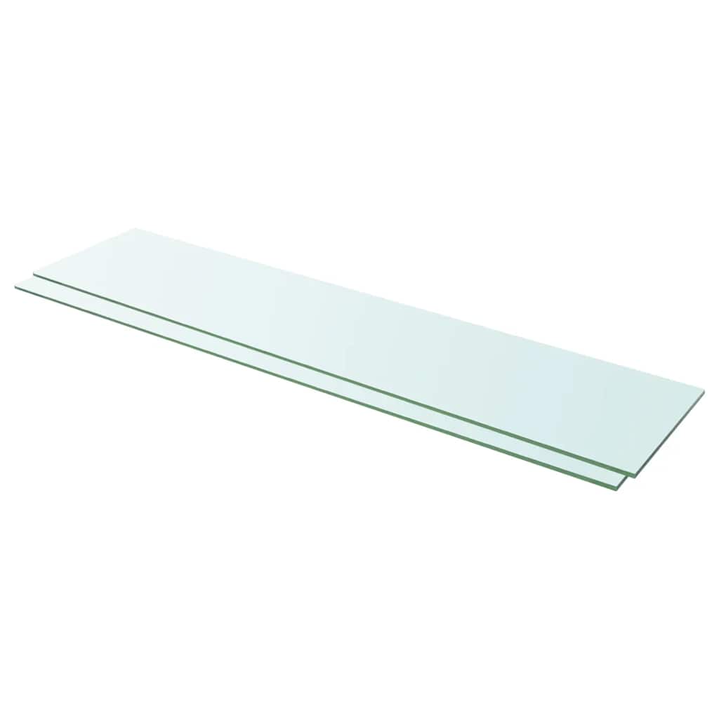 hylder 2 stk. glaspanel 110 x 25 cm klar