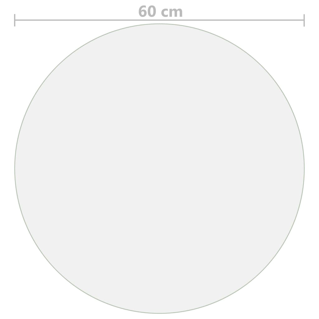 bordbeskytter Ø 60 cm 1,6 mm PVC transparent