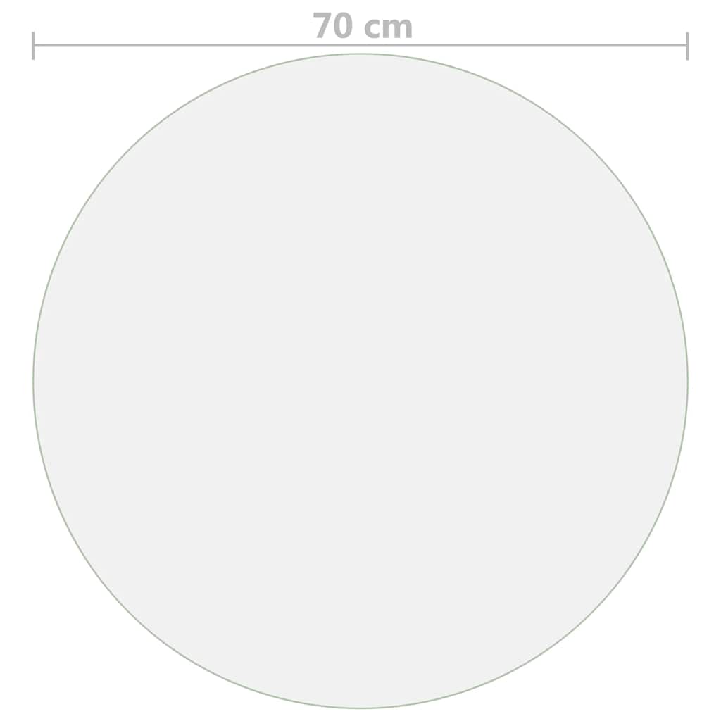 bordbeskytter Ø 70 cm 1,6 mm PVC transparent