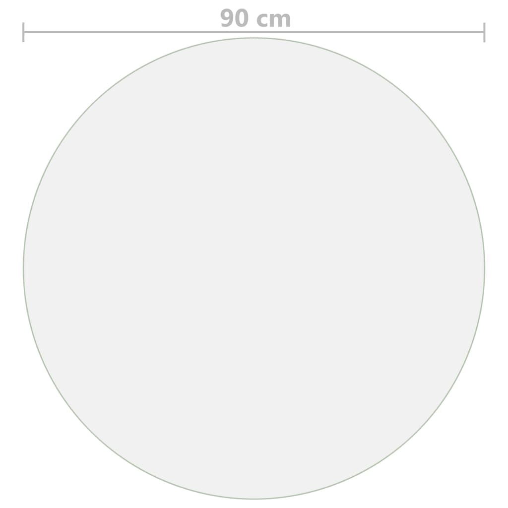 bordbeskytter Ø 90 cm 1,6 mm PVC transparent